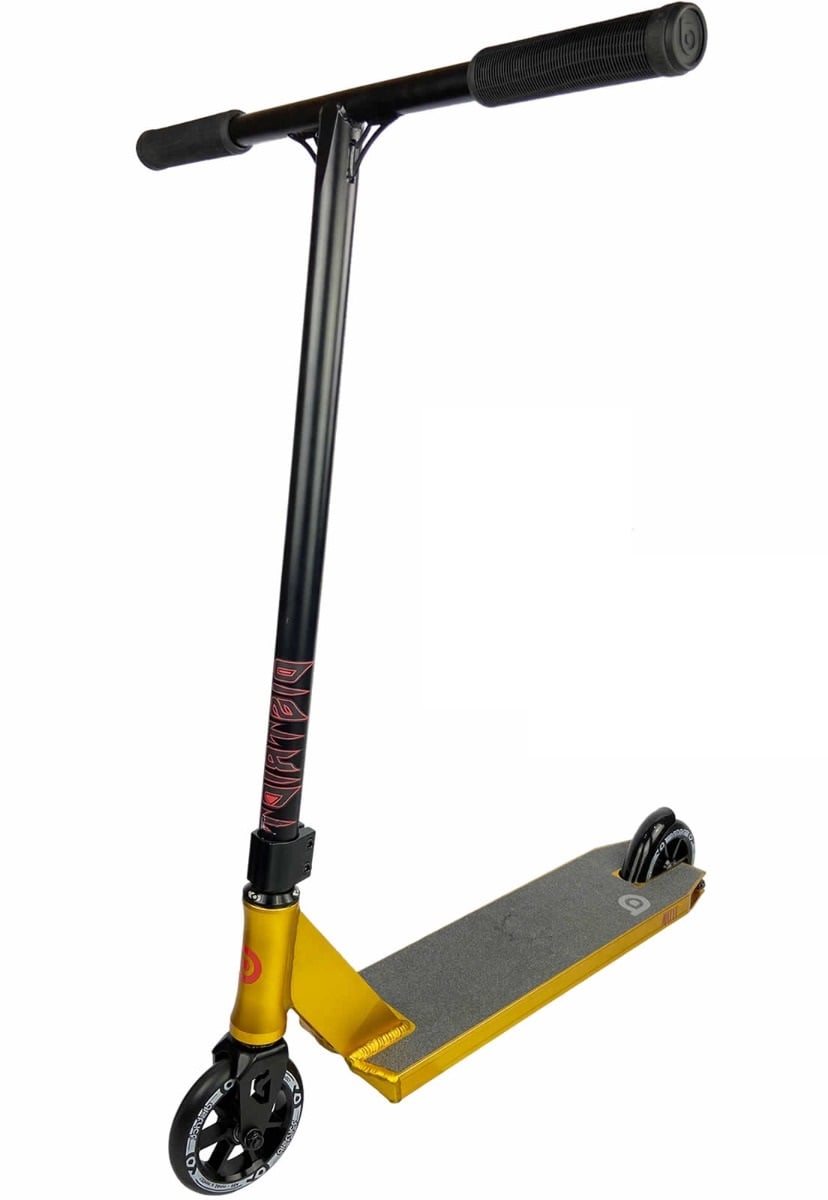 An image of District Titan Gold Black Stunt Scooter