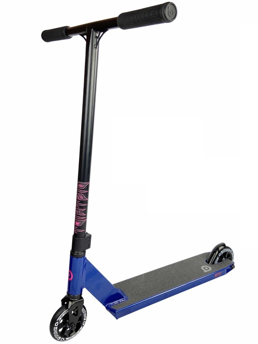 An image of District Titus Gloss Blue Black Stunt Scooter