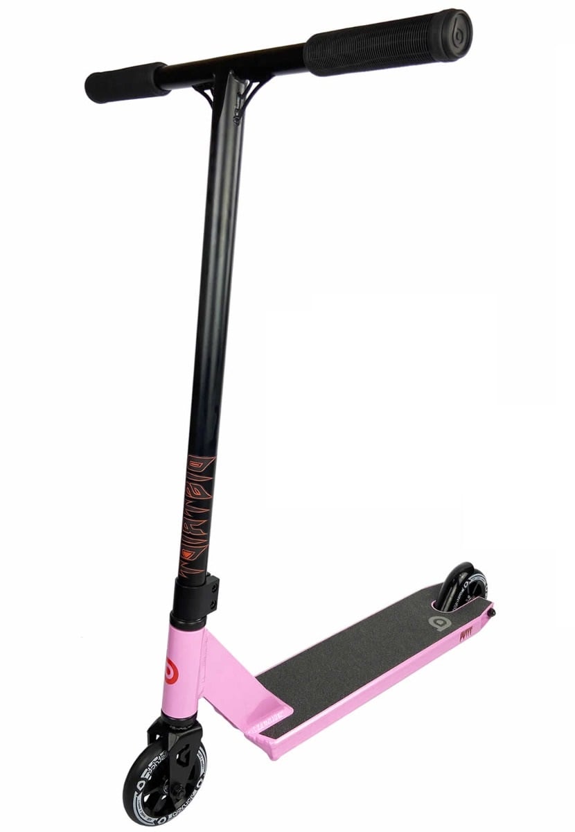 An image of District Titus Powder Pink Black Stunt Scooter