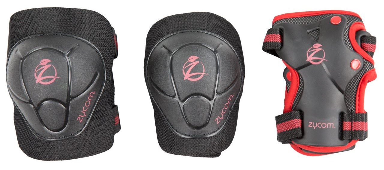 An image of Zycom Child Combo Protection Pad Set - Black / Red