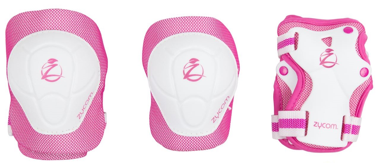 An image of Zycom Child Combo Protection Pad Set - Pink / White